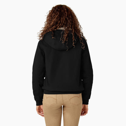 Dickies Women's Fleece Lined Duck Canvas Jacket, Black, M