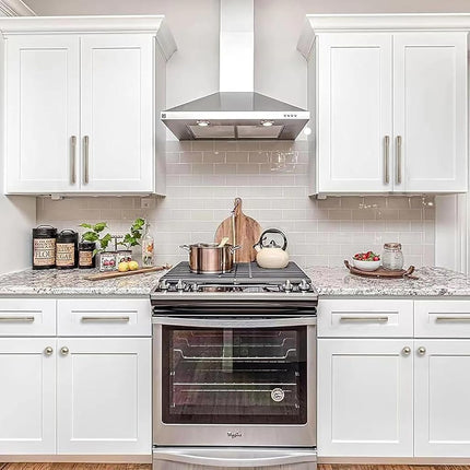 khtumeware Polished Chrome Cabinet Pulls - Center to Center 3" (Approx. 76MM) - Pack of 6 - Kitchen Handles for Cabinets Cupboard Handles Drawer Pulls.