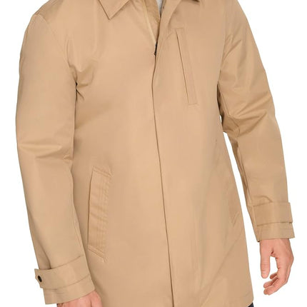 Cole Haan Men's Short Sleeve Rain Jacket, Khaki, M