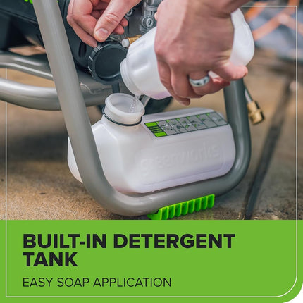 Greenworks Pro Brushless 2700 PSI (CSA Certified) 2.3 GPM Max / 1.2 GPM Electric Pressure Washer (Foldable Handles, Rugged Steel Frame, 25 FT Hose, 35 FT GFCI Power Cord)