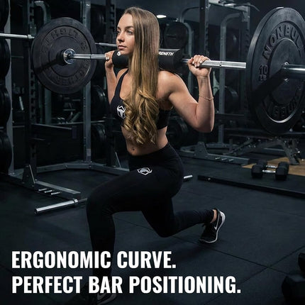 Iron Bull Strength Advanced Squat Pad - Barbell Pad for Squats, Lunges & Hip Thrusts - Neck & Shoulder Protective Pad Support (Black)