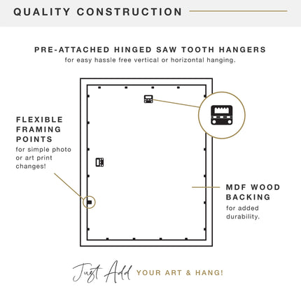 MCS Museum Poster Frame 18x24 Barnwood, Vertical & Horizontal Wall Hanging Large Picture Frame for Photos, Posters & Art Prints (1-Pack)