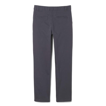 Pantalon Chino en twill extensible French Toast pour filles, taille ajustable, coupe droite, gris uniforme scolaire, taille 14 Husky