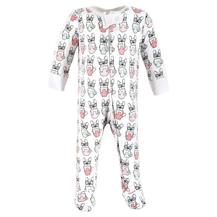 Hudson Baby Baby Cotton Sleep and Play, Bonjour, 6-9 Months