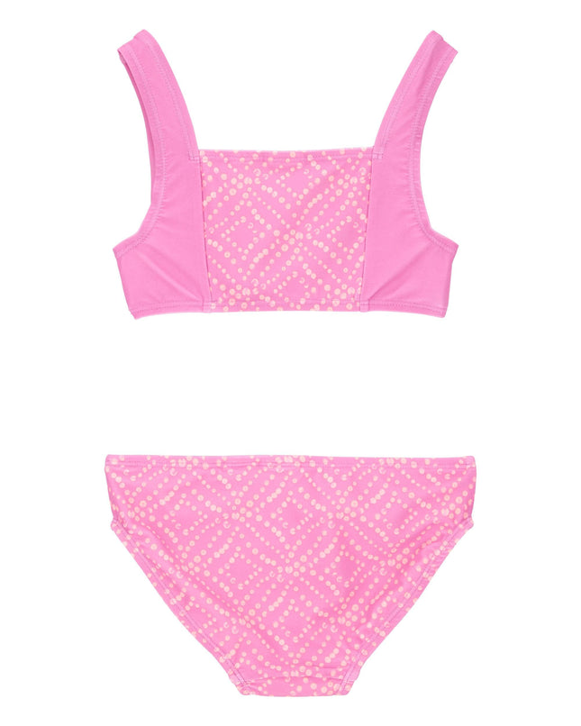 OSHKOSH B'GOSH Girls' Rashguard Rash Guard Set, Pink Print, 8 (Pack of 3)