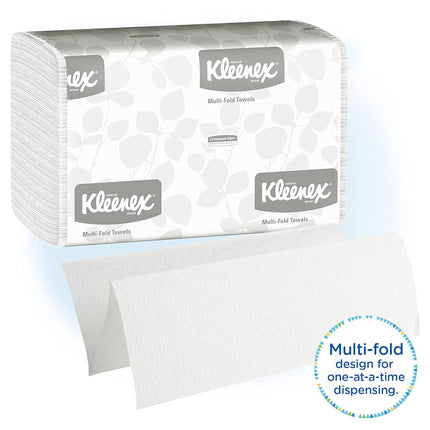 Kleenex Hand Towels - Multifold Paper Hand Towels - 16 Packs x 150 White Paper Towels (2,400 Total), Model Nr. 1890