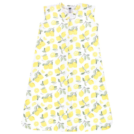 Gigoteuse unisexe en coton sans manches Hudson Baby, Sac de couchage, Couverture, Citron, 6-12 mois