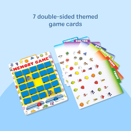 Melissa & Doug Flip to Win Travel Memory Game - Wooden Game Board, 7 Double-Sided Cards