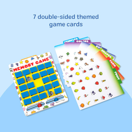 Melissa & Doug Flip to Win Travel Memory Game - Wooden Game Board, 7 Double-Sided Cards