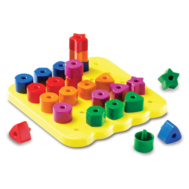 Learning Resources Stacking Shapes Peg Board - 25 