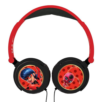 Lexibook, Miraculous Ladybug Tikki Stereo Headphones, Safe Volume, Foldable and Adjustable, Red, HP015MI