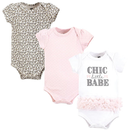 Lot de bodys en coton Hudson Baby Unisex Baby, Chic Little Babe Tutu, 12-18 mois, Chic Little Babe Tutu, 12-18 mois