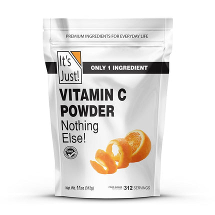 Just - Vitamina C (Ácido Ascórbico Puro) en Polvo, Nada Más, 312 g