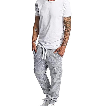 Southpole Men's Active Basic Jogger Fleece Pants Sweatpants, Heather Grey (C, X-Large