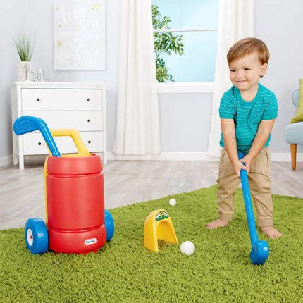 Little Tikes TotSports Easy Hit Golf Set - Features All Surface Putting Hole - Includes 3 Golf Balls, 2 Golf Clubs, and a Golf Bag - For Indoor and Outdoor Use - Suitable for Kids Aged 2+