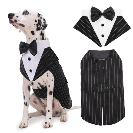 Kuoser Dog Tuxedo Dog Suit and Bandana Set, Dogs T