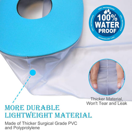 Asunby Protectores Impermeables para Escayolas de Mano para Ducha, Baño, Adultos, Muñeca, Protector de Heridas a Prueba de Agua, Fundas Reutilizables para Vendajes, para Mano Rota, Muñeca, Dedos, Quemaduras Postoperatorias