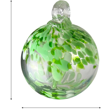 Dale Tiffany Hand Blown Glass, 3" Diameter Celtic, Tree of Life Collection, Witch Globe Hanging Garden Indoor/Outdoor Decorative Ornament Gazing Ball