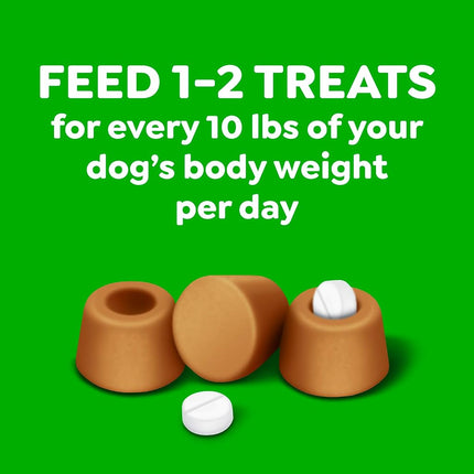 GREENIES Pill Pockets Tablet Size Natural Dog Treats Chicken Flavor, 3.2 oz. Pack (30 Treats)