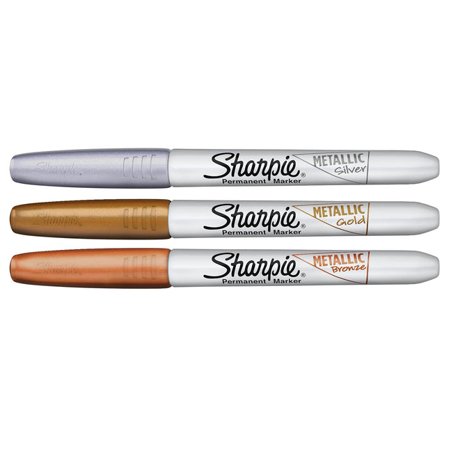 Rotuladores permanentes metálicos Sharpie, punta fina, metálicos surtidos, 36 unidades