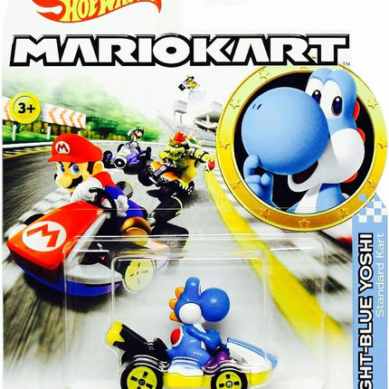 Hot Wheels Light-Blue Yoshi Mariokart Character Car Diecast 1:64 Scale
