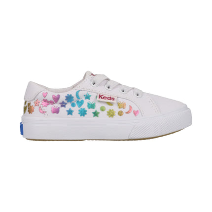 Keds Girl's Ke02201250 Sneaker, White/Rainbow, 4.5