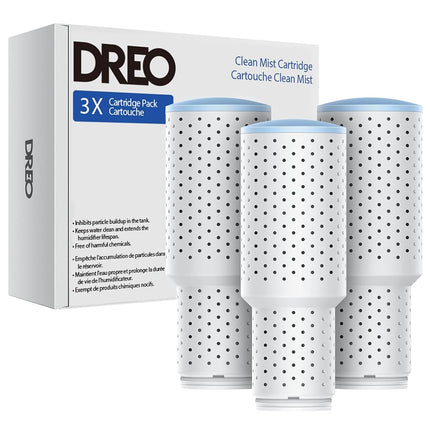 Dreo Clean Mist Cartridge 3-Pack for Humidifiers, Compatible with Dreo Humidifiers HM311/311S