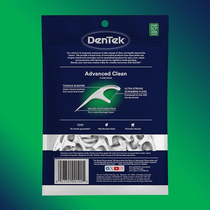 DenTek Triple Clean Floss Picks, No Break Guarantee, 150 Count, Pack of 6
