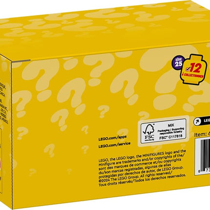 LEGO Minifigures Series 25 6 Pack, Mystery Blind Box, Includes 6 Surprise Minifigures, Collectible Gift for Boys, Girls and Kids Ages 5 and Up, 66763