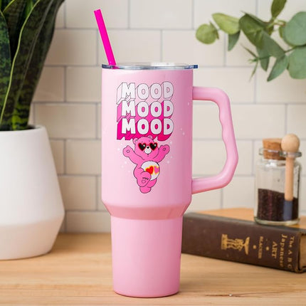 Silver Buffalo Care Bears Mood Love-A-Lot, Stainless Steel Tumbler, 40oz