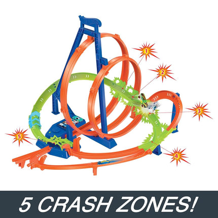 Hot Wheels Action Epic Crash Dash Track Set & Toy Car