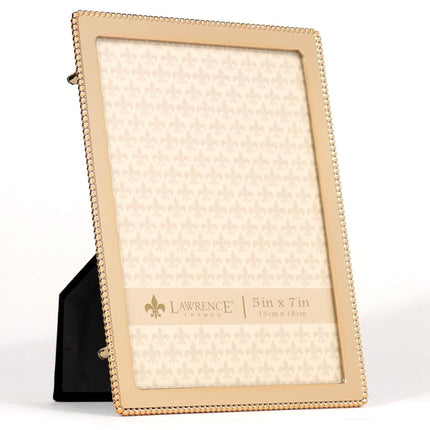 Lawrence Frames 714057 5x7 Gold Metal Classic Bead Picture Frame