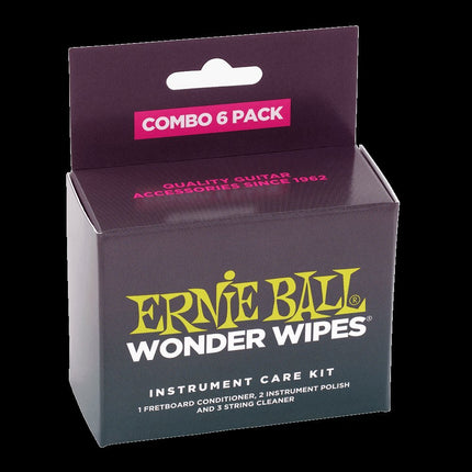 Ernie Ball Wonder Wipes Combo Pack, 6 pack