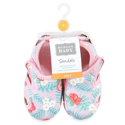 Hudson Baby Unisex Baby Sandal and Water Shoe, Hawaiian Print, 5 US Infant