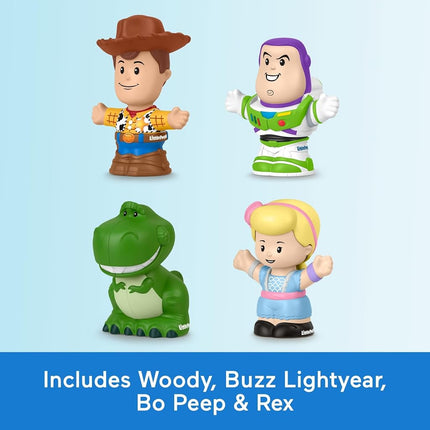 Little People Toy Story Jessie Buzz Woody and Rex Figures, Pack of 4, Ideal Size for Ages 1 and Up
