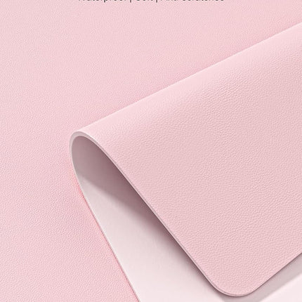 Niniubye Desk Pad, 48" x 17" PU Leather Non-Slip Desk Mat Large Mouse Pad for Desktop, Waterproof Laptop Computer Writing Mat for Office, Home, Work, Gaming, Light Pink