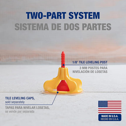 QEP 99812 LASH 360 Tile Leveling System 1/8" Posts (300 Pack)
