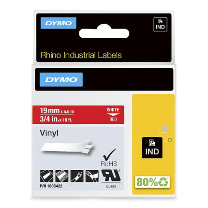 DYMO Rhino Industrial Vinyl Labels | 19 mm x 5.5 m