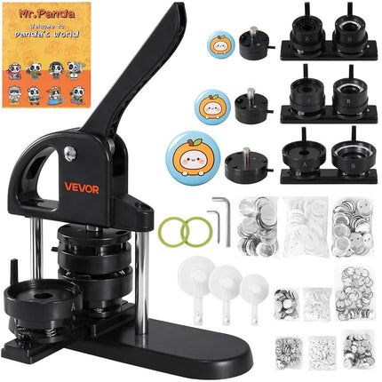 VEVOR Button Maker Machine, 1/1.25/2.28 inch(25/32