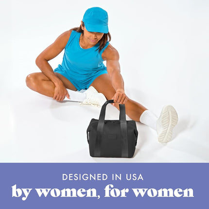 Sac à lunch en néoprène Fit & Fresh pour femme, sac à lunch isotherme pour femme pour le travail, grande boîte à lunch pour femme résistante aux déchirures et aux taches avec contenants et glaçon, sac à lunch Remi lavable en machine, noir
