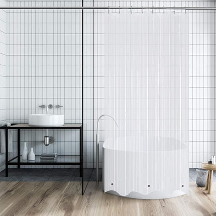 Mrs Awesome Narrow PEVA 8G Shower Curtain or Liner-Water Proof and PVC Free-Plain Pattern Design-48" x 84"-Clear