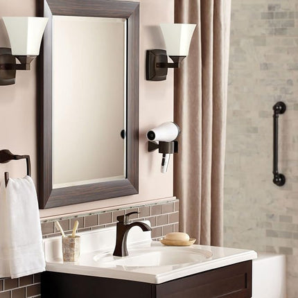 Moen YB5161ORB Voss 1-Light Dual-Mount Bath Bathroom Vanity Fixture with Frosted Glass, Oil Rubbed Bronze