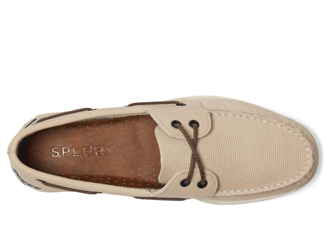 Sperry Men's Authentic Original 2-Eye Seasonal Boat Shoe, Cream Debossed, 6.5, Cream Debossed, 6.5