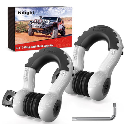 Nilight 3/4 inch D Ring Shackle 2 Pack 19T (41,887