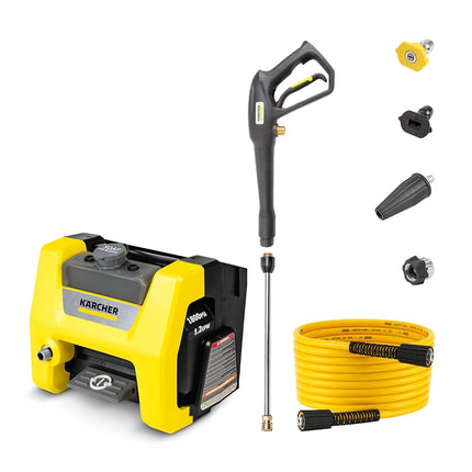 Kärcher - K1800PS Cube TruPressure Electric Pressure Washer - 1800 PSI / 2250 Max PSI Power Washer - With 3 Nozzles for Cleaning Cars, Siding, Driveways, Fencing, & More - 1.2 GPM
