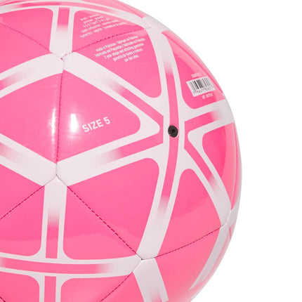 adidas Unisex-Adult Starlancer Club Soocer Ball, Solar Pink/White, 4