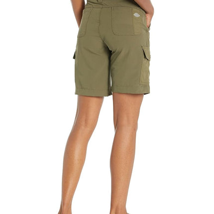 Dickies Pantalones Cortos Cargo Temp-iq Refrigerantes para Mujer, Verde Militar V1, 8