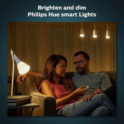 Philips Hue Smart Wireless Dimmer Switch V2 (Installation-Free, Exclusive Philips Hue Lights) for Indoor Home Lighting, Livingroom, Bedroom