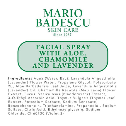 Mario Badescu Rociador Facial con Aloe, Manzanilla y Lavanda PAQUETE DE 2