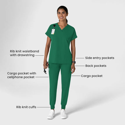 WonderWink Women's Jogger Utility Scrub Pant, Hunter, Medium